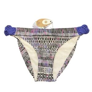 NWT Prana Imara Bikini Bottoms w/ Braided Crochet Sides Sz. S